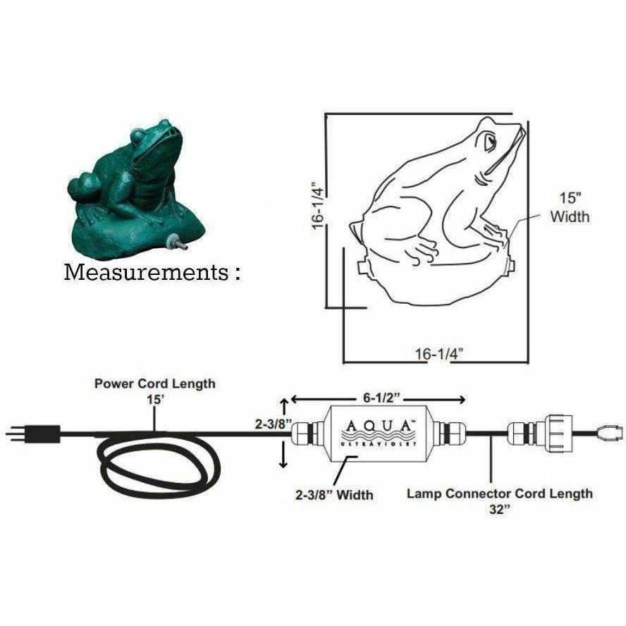 Aqua Ultraviolet Statuary Fish or Frog Pond UV Spitters - Globalnestes