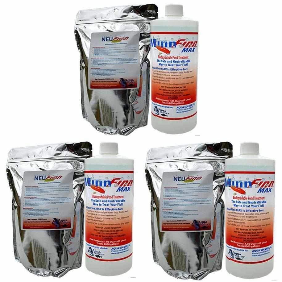 MinnFinn Max and NeuFinn Koi Pond Treatment - Commercial Strength - Globalnestes