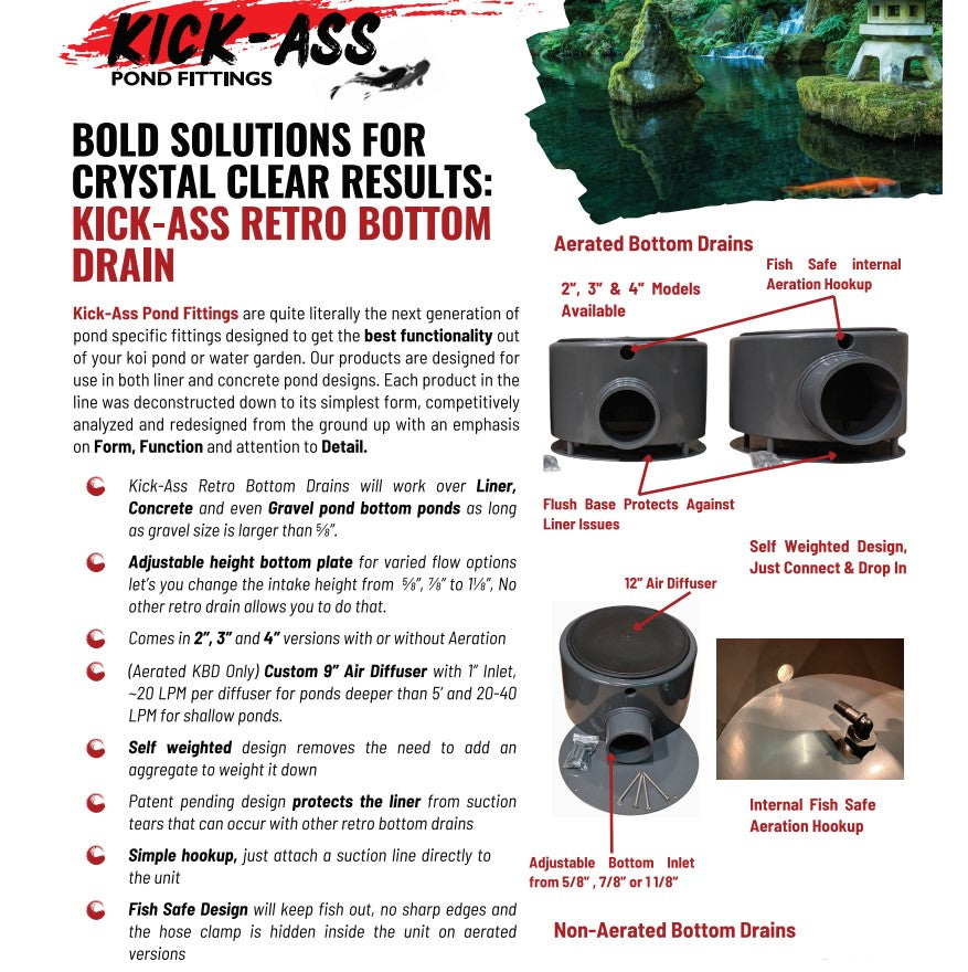 Kick Ass Retro Bottom Drains