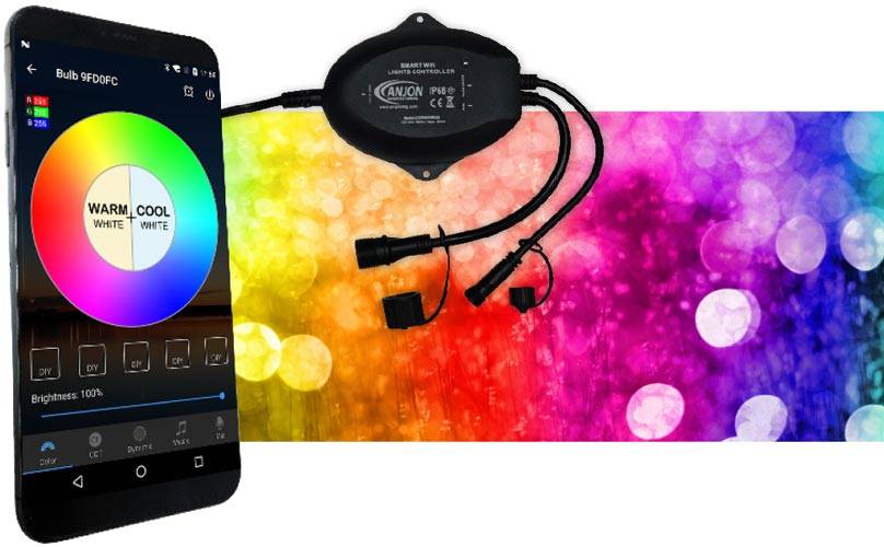 Anjon Stainless Steel NiteFalls Spillways with Optional Color-Changing Lights