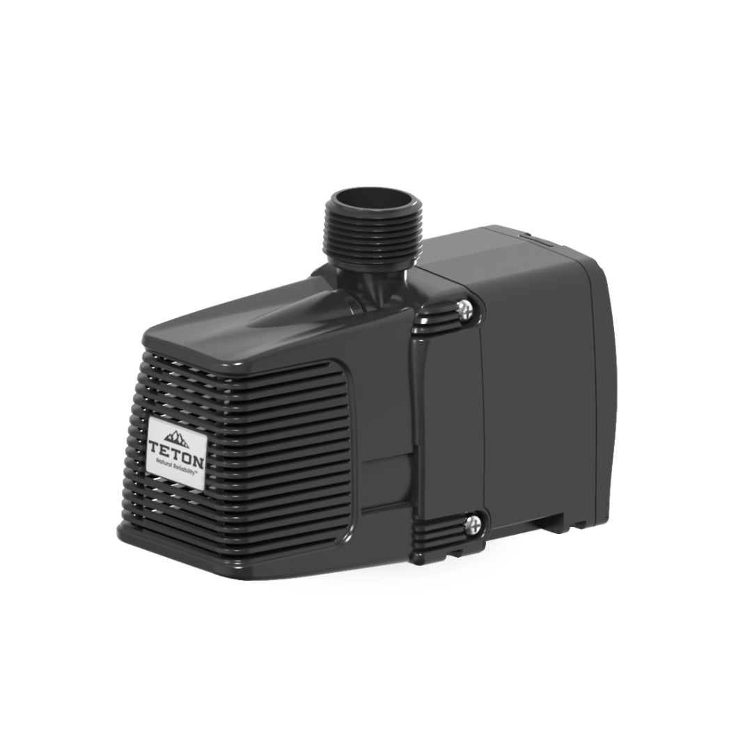 Black Teton water pump on a white background