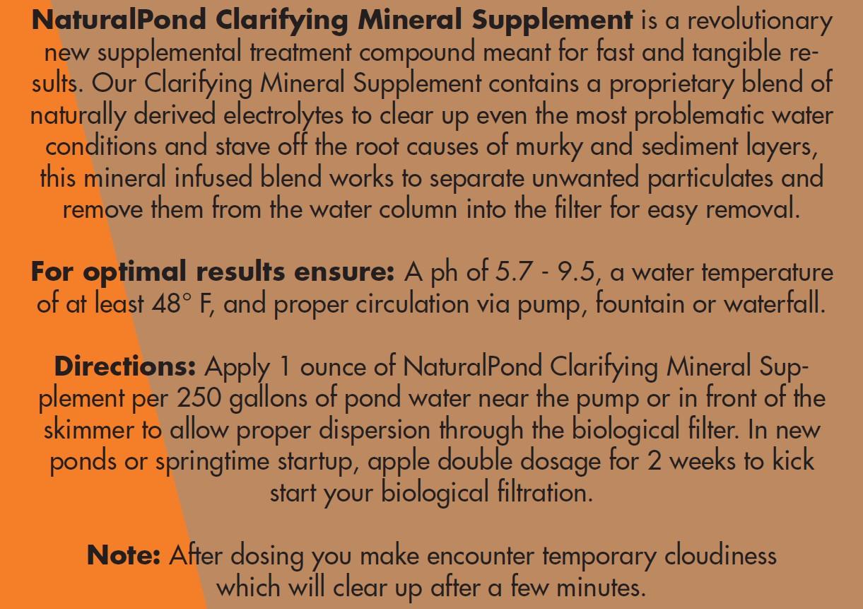 NaturalPond Clarifying Mineral Supplement - Globalnestes