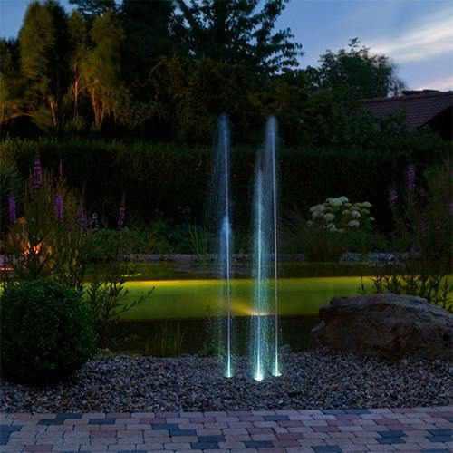 OASE Water Trio - Programmable Illuminated 3-jet Fountain - Globalnestes